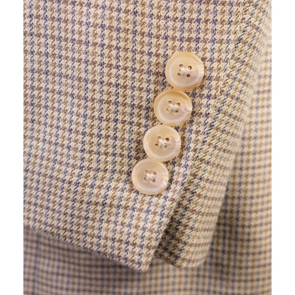 Ralph Lauren Tweed Blazer 42L 2 Button Houndstooth Sport Coat Jacket Wool/Silk - Picture 7 of 13